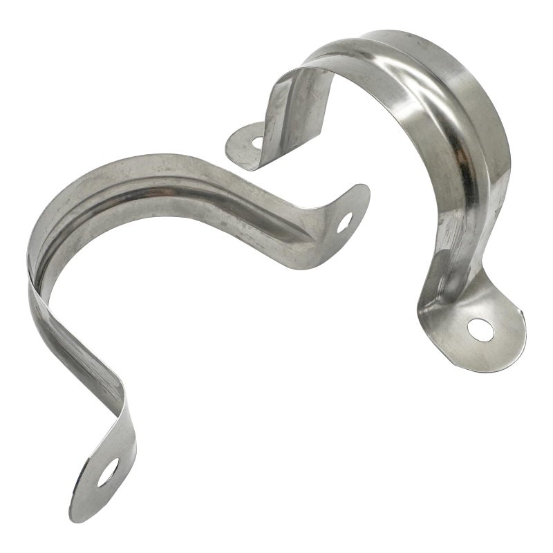 ZLYY 2inch Two Hole Strap U Bracket Stainless Steel Tube Strap Tension Clip Assortment Kit Heavy Duty Rigid Pipe Strap Clamp For The Inner Diameter of Water Pipe is 2inch 10Pcs (63mm) - Image 2
